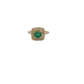 DIAMOND RING WOMEN 14K 1.3 CT EMERALD