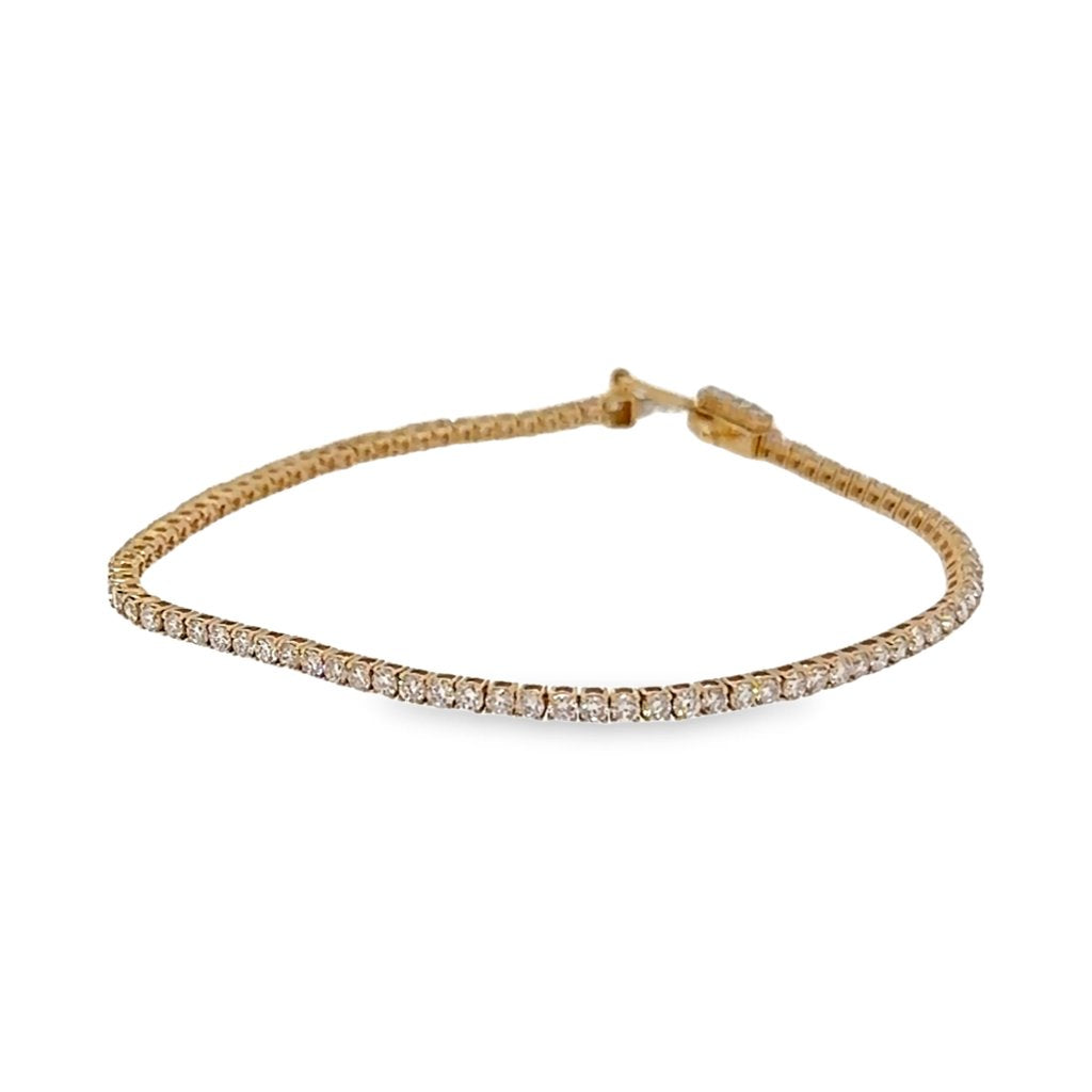 LAB GROW DIAMONDS BRACELET UNISEX 14K 2.44 CT