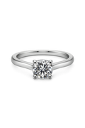 14K Solid White Gold - 1.52 CT Lab Diamond Solitaire Ring