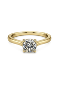 14K Solid Yellow Gold - 1.00 CT Round Lab Diamond Solitaire Ring