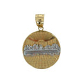 14K White & Yellow Gold Last Supper Round Charm