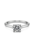 14K Solid White Gold - 1.52 CT Lab Diamond Solitaire Ring