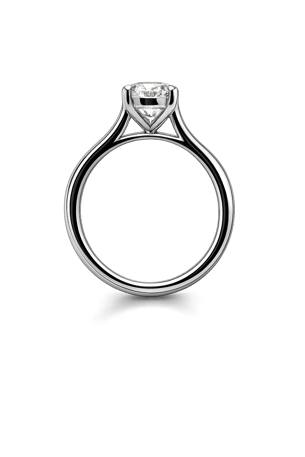 14K Solid White Gold - 1.59 CTW Oval Lab Diamond Solitaire Ring