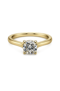 14K Solid Yellow Gold - 1.00 CT Round Lab Diamond Solitaire Ring