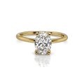 14K Solid Yellow Gold | Size 7 - 1.59 CTW Oval Lab Diamond Engagement Ring