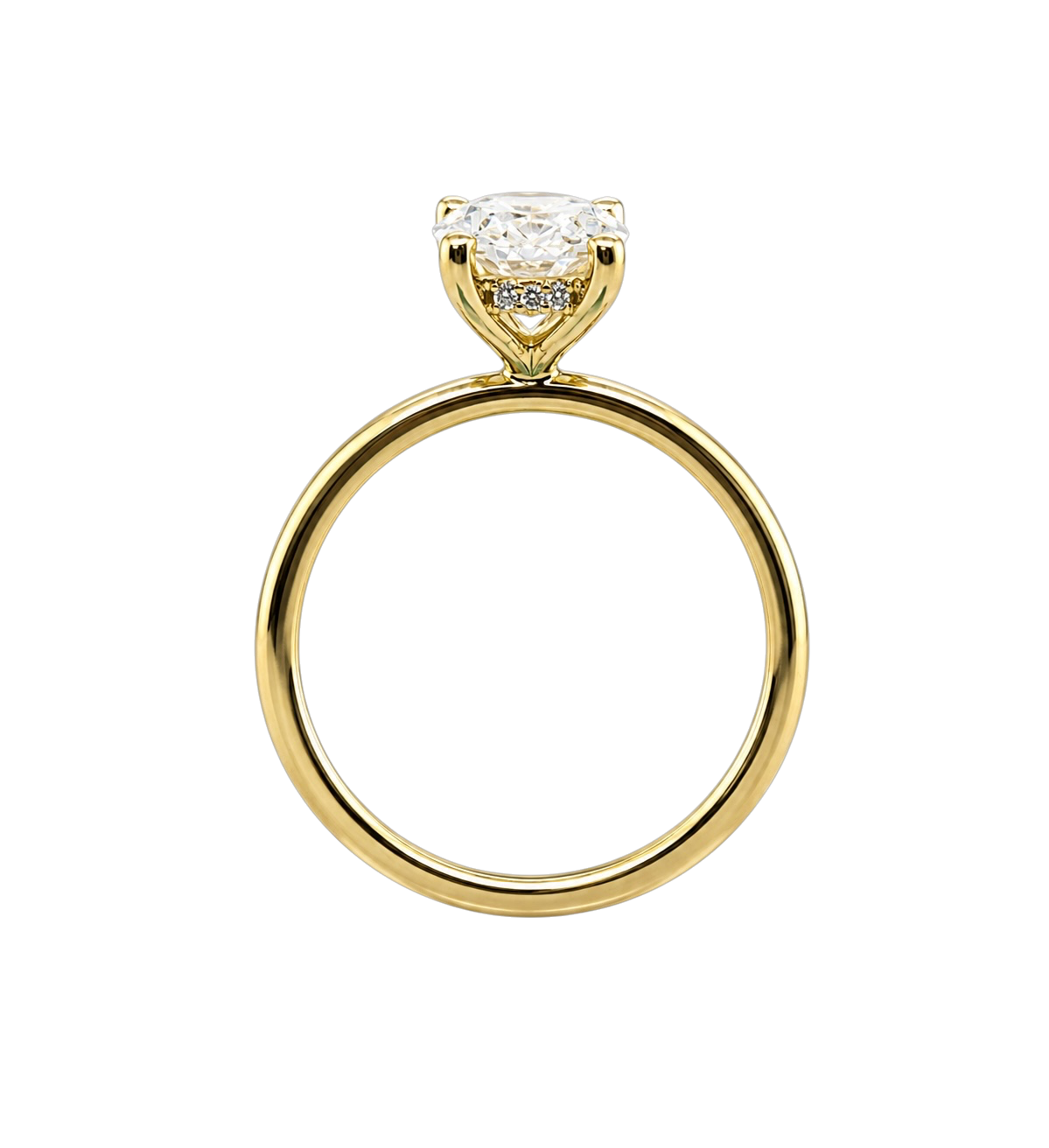 14K Solid Yellow Gold | Size 7 - 1.59 CTW Oval Lab Diamond Engagement Ring