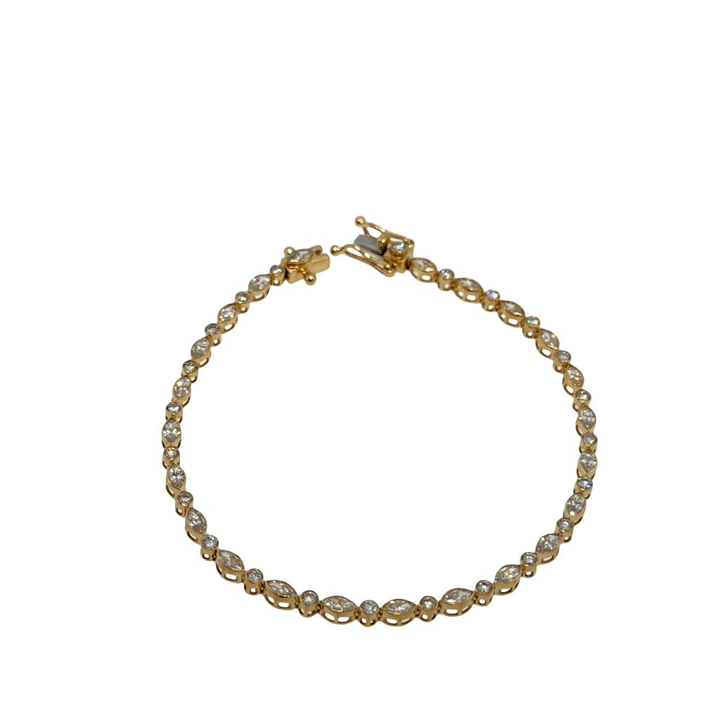 LAB GROW DIAMOND BRACELET WOMEN 14K 2.28 CT