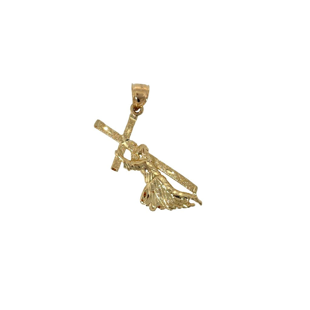 14K Gold Cross Charm